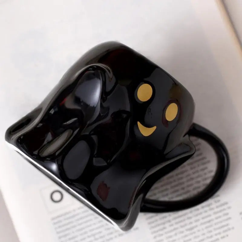 Adorable Ceramic Ghost Mug Spooky Novelty Ghostface Coffee Cup